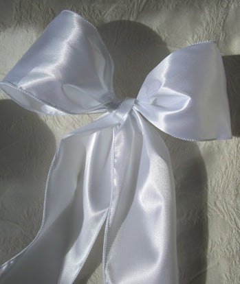 white satin wired ribbon