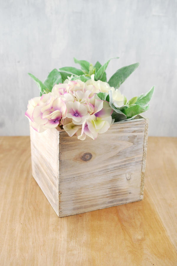 Whitewashed Wood Planter 7in - Save-On-Crafts