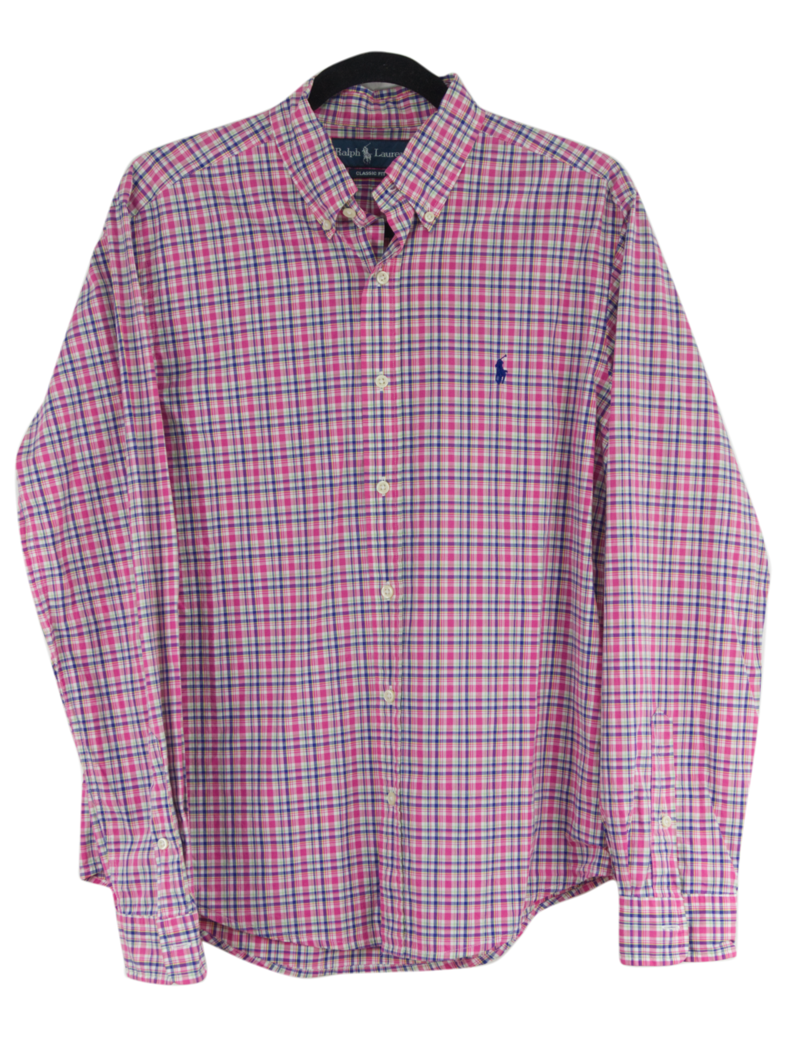Camisa rosa azul de hombre-Ropa de segunda mano - ralph lauren Verde Permuta
