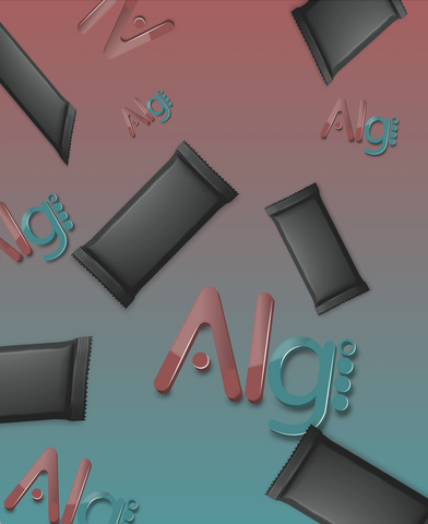 Marketing mockup design of Algi's IMPACT Bars