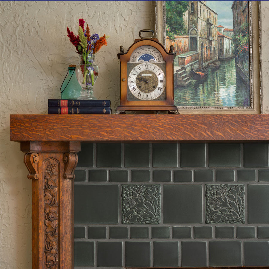 houzz tile fireplace