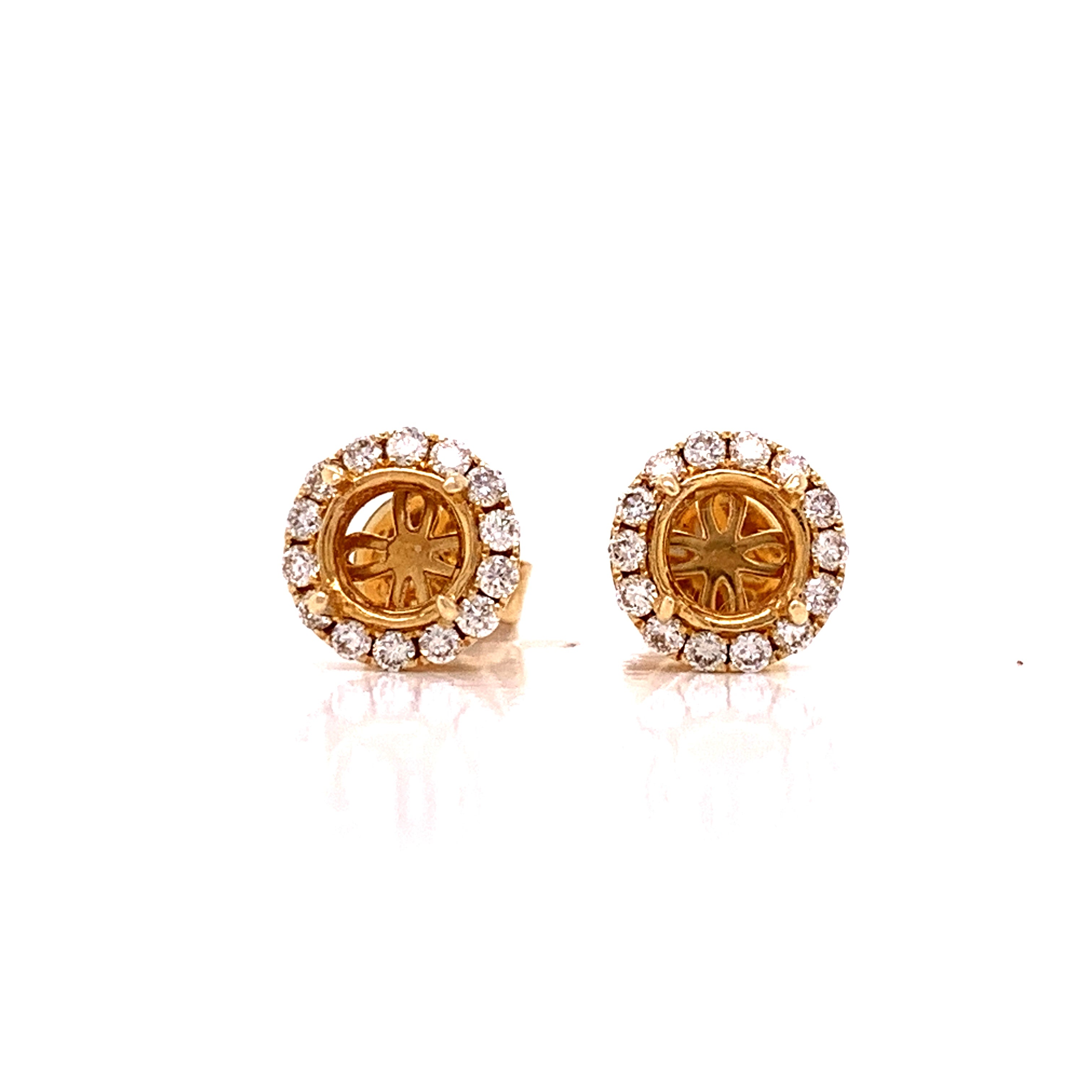 Maya Lianna Earring Jacket, 28 Round Diamond 0.25 cttw, 14K Yellow Gold 1.57g