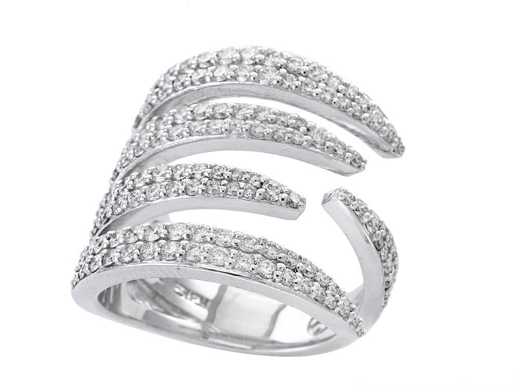 E.H. Collection Ring, Round Diamond 1.37 cttw, 14K White Gold 