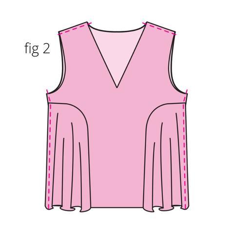 Bell Sleeve Top Pattern - Sewing instructions 2