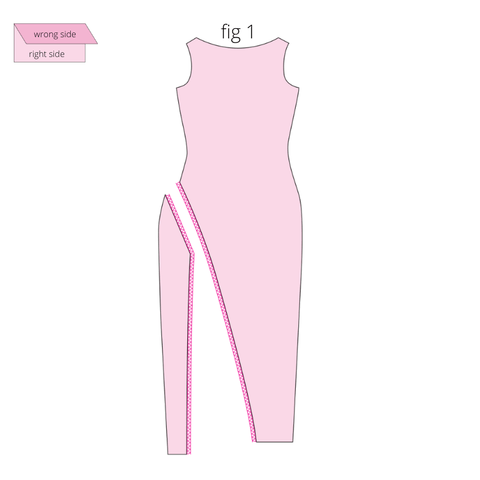 bodycon dress pattern - sewing instructions 1