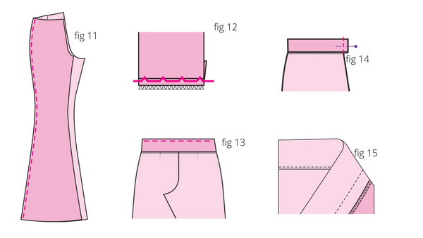 sewing instruction for high waist pants pattern