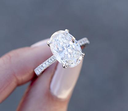 18K White Gold Willa Engagement Ring Setting – Long's Jewelers