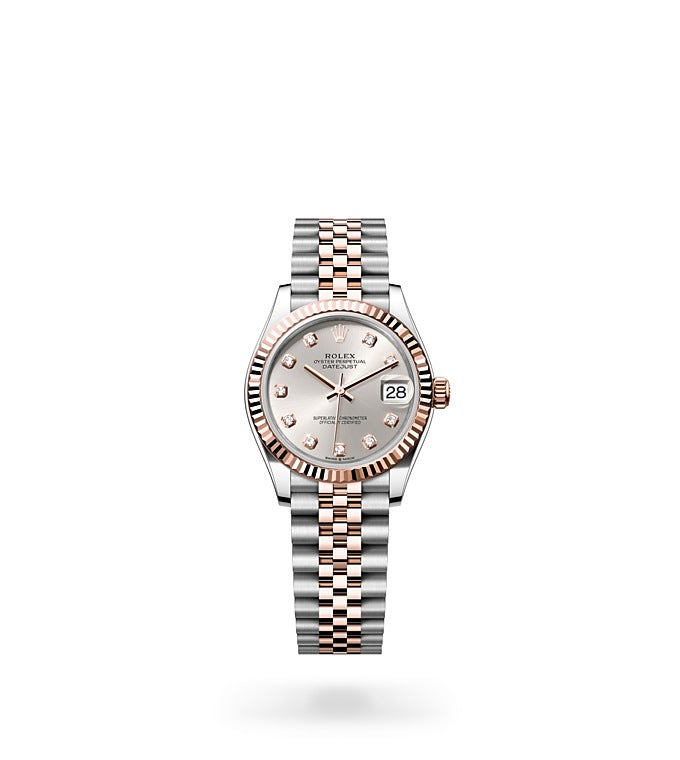 Datejust 31, Oyster, 31 mm, Oystersteel and Everose gold Front Facing