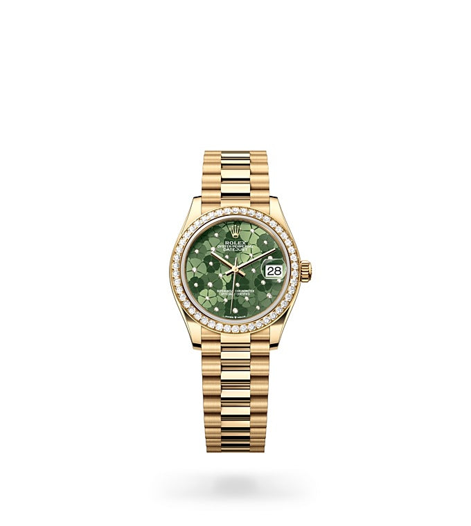 Datejust 31, Oyster, 31 mm, yellow gold and diamonds Front Facing