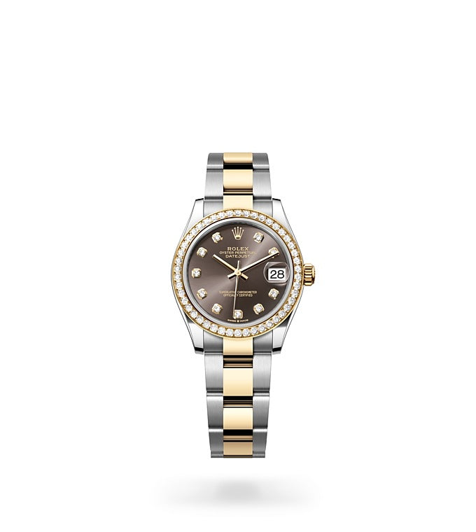 Datejust 31, Oyster, 31 mm, Oystersteel, yellow gold and diamonds Front Facing