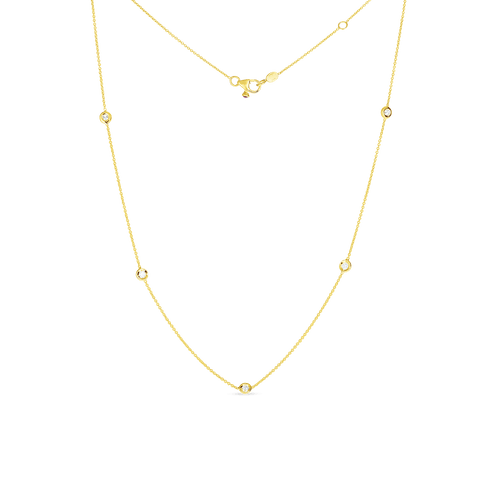 Roberto Coin Diamond Station Necklace 7771248AJ18X - Jewelry - Jomashop