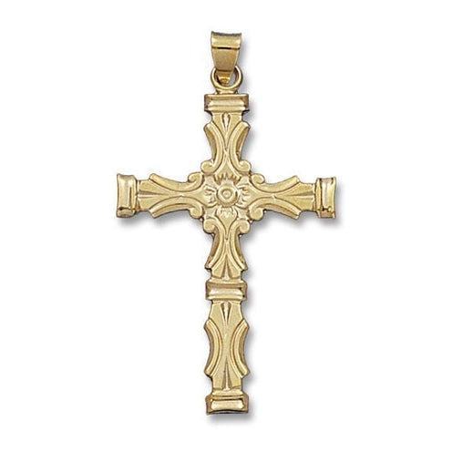 Fleur de lis sales cross pendant