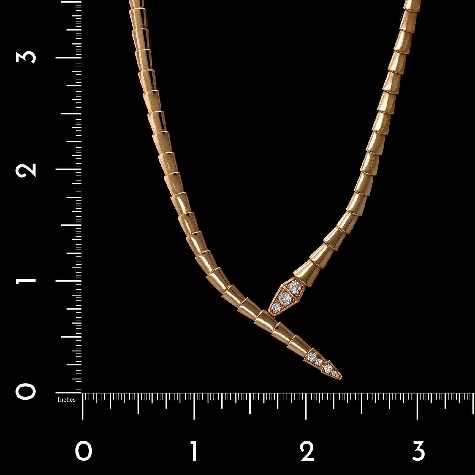 Bulgari 18K Rose Gold Estate Diamond 'Serpenti Viper' Necklace – Long's  Jewelers