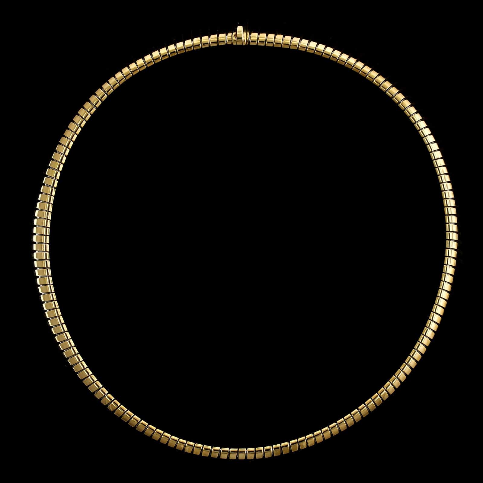 Bulgari 18K Yellow Gold Estate Tubogas Necklace – Long's Jewelers