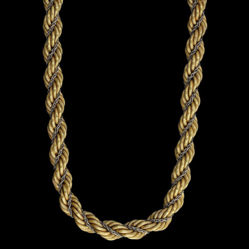 Tiffany & Co Somerset 18k Yellow Gold 10mm Wide Woven Mesh Link Chain –  Cileone Jewelers