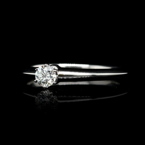 Tiffany & Co. Atlas X Closed Narrow 18K White Gold Diamond Ring EU 54.5  Tiffany & Co.