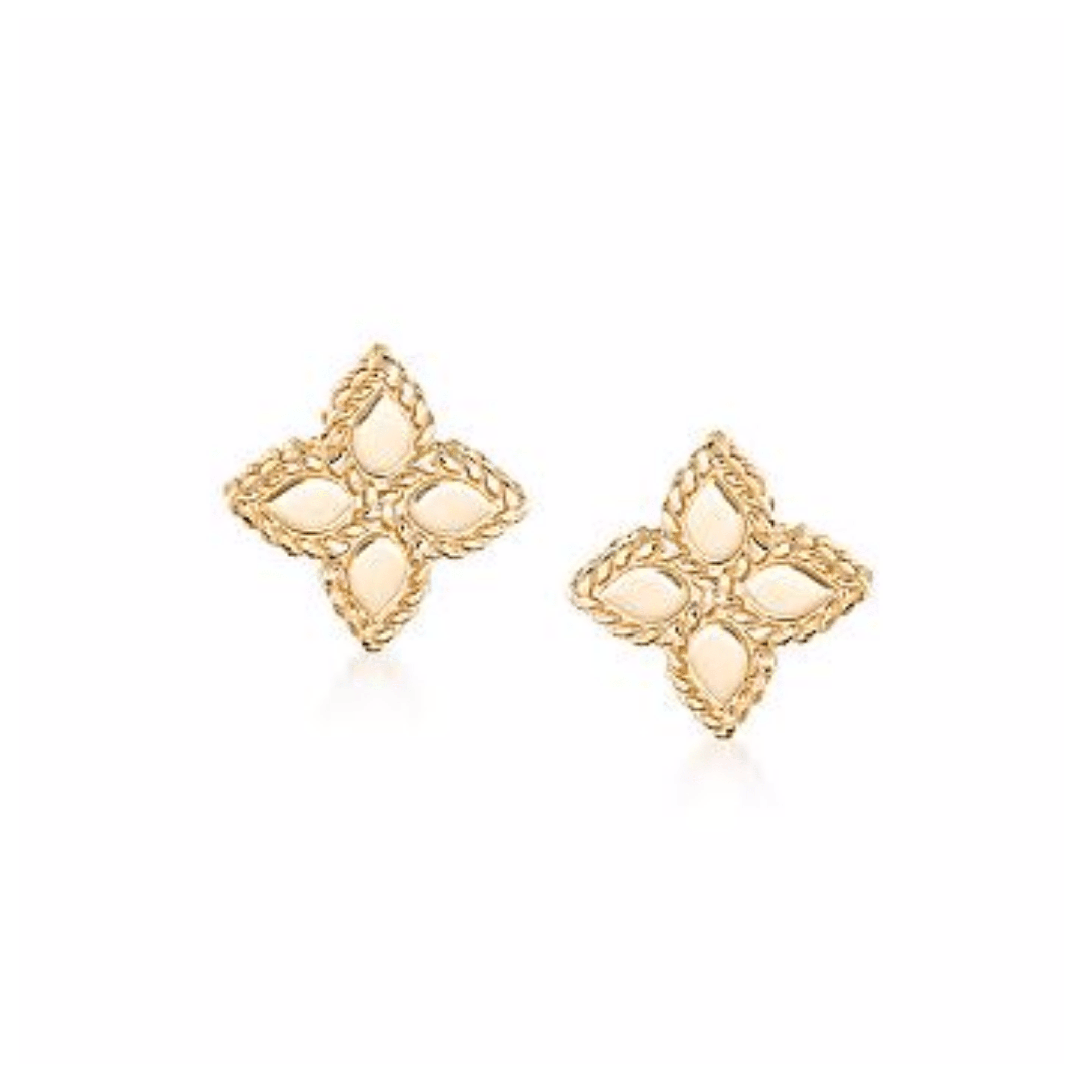 yellow gold stud earrings