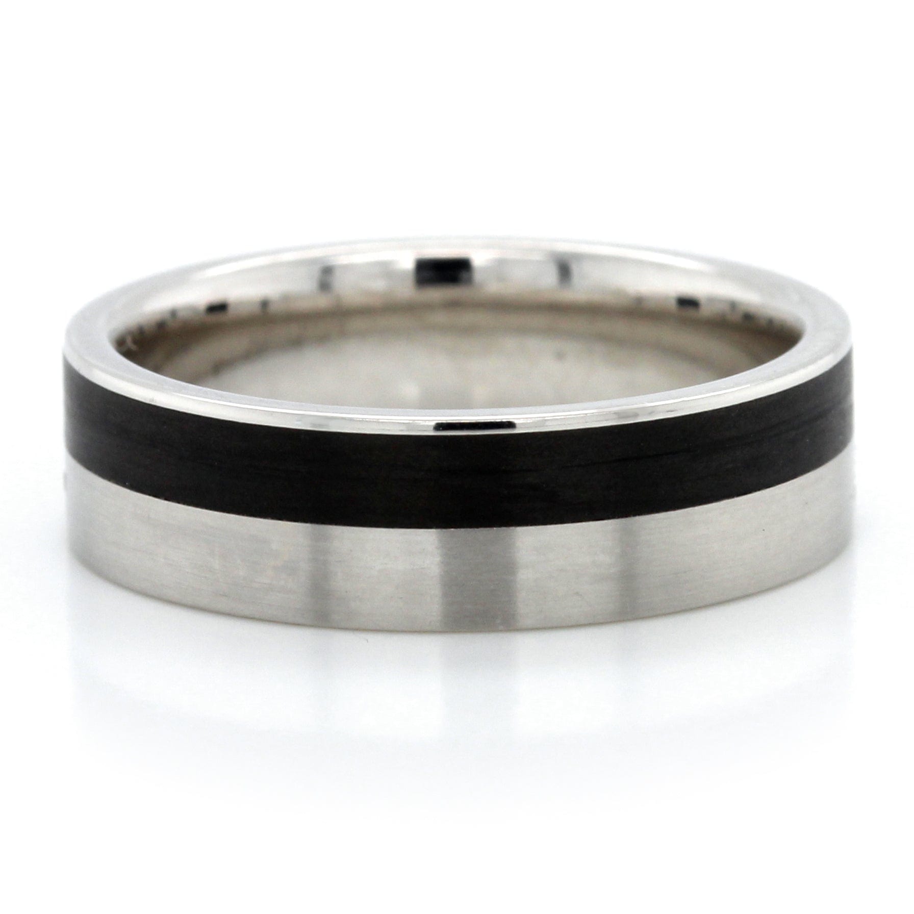 Platinum Carbon Fiber Band – Long's Jewelers