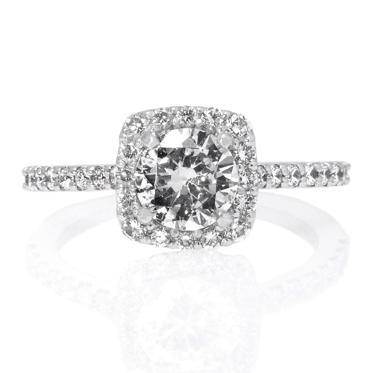 square halo engagement rings