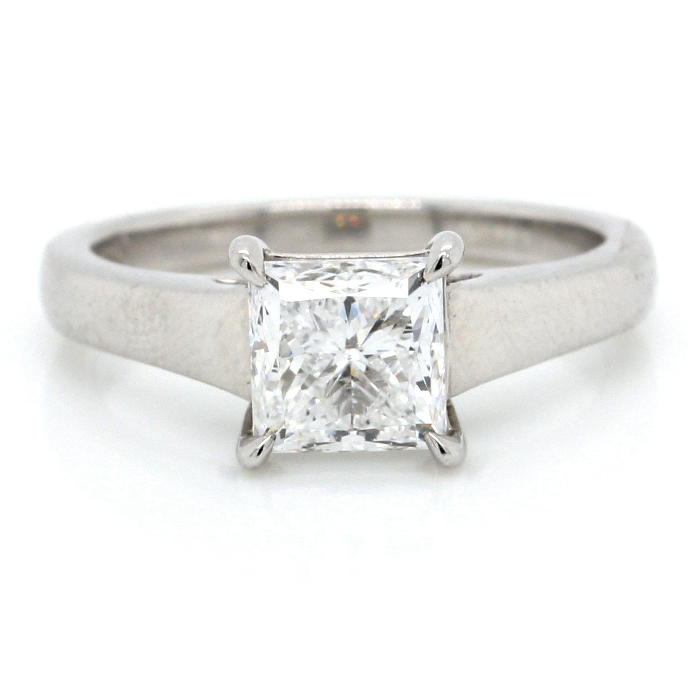 Platinum Princess Cut Engagement Ring – Long's Jewelers