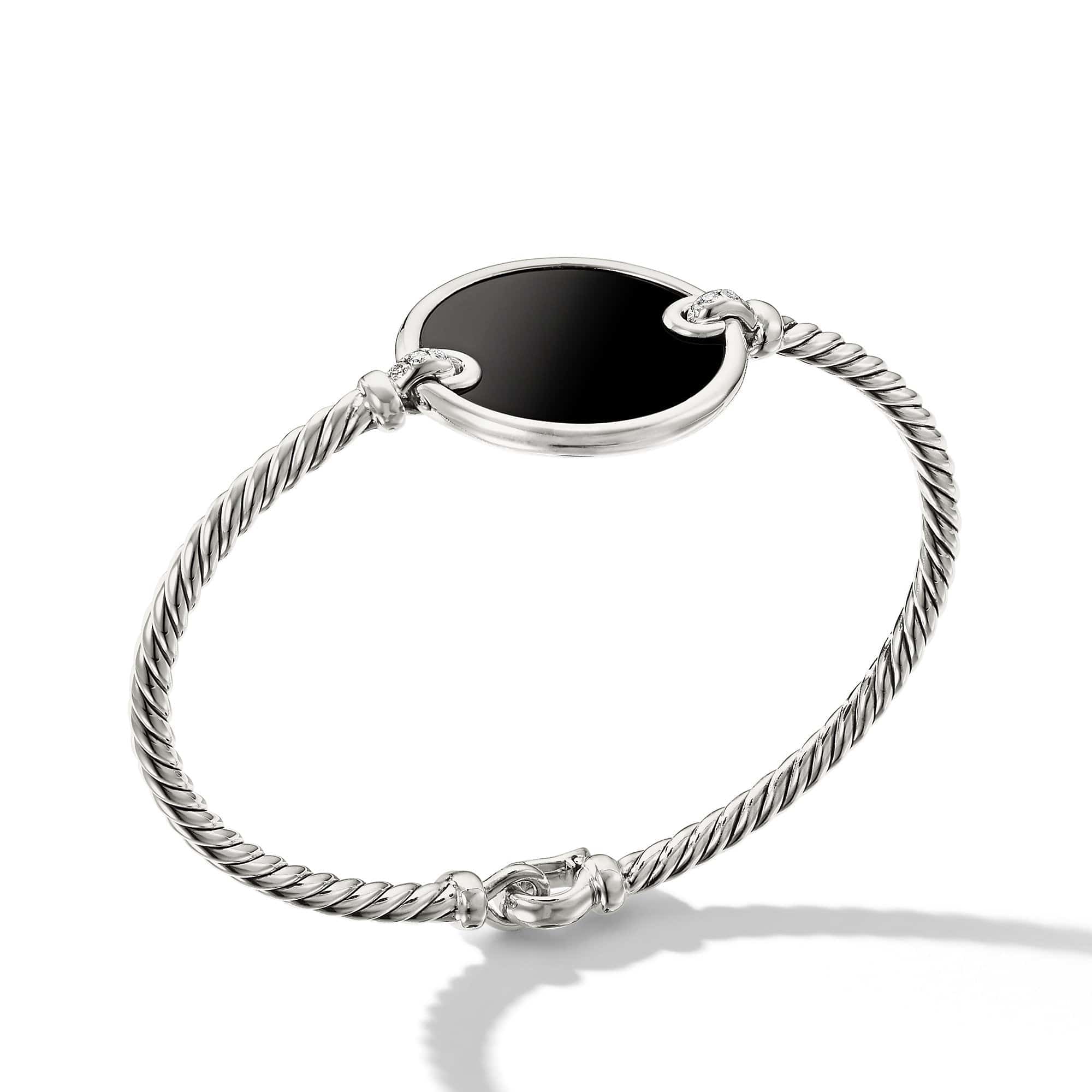 DY Elements Bracelet with Black Onyx and Pavé Diamonds