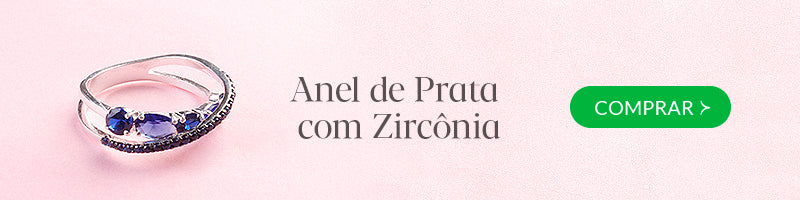 anel de prata com zirconia