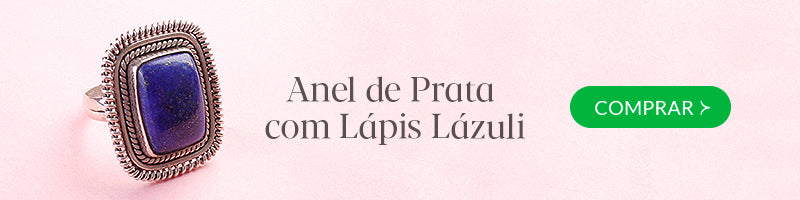 anel de prata com lapis lazuli