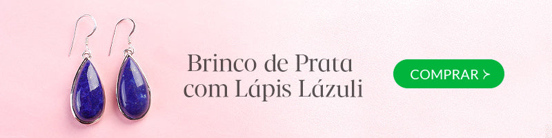 brinco de prata com lapis lazuli