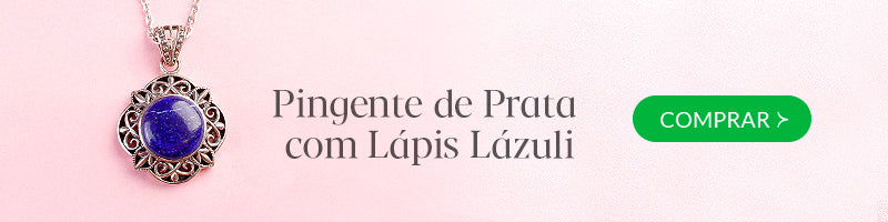 pingente de prata com lapis lazuli