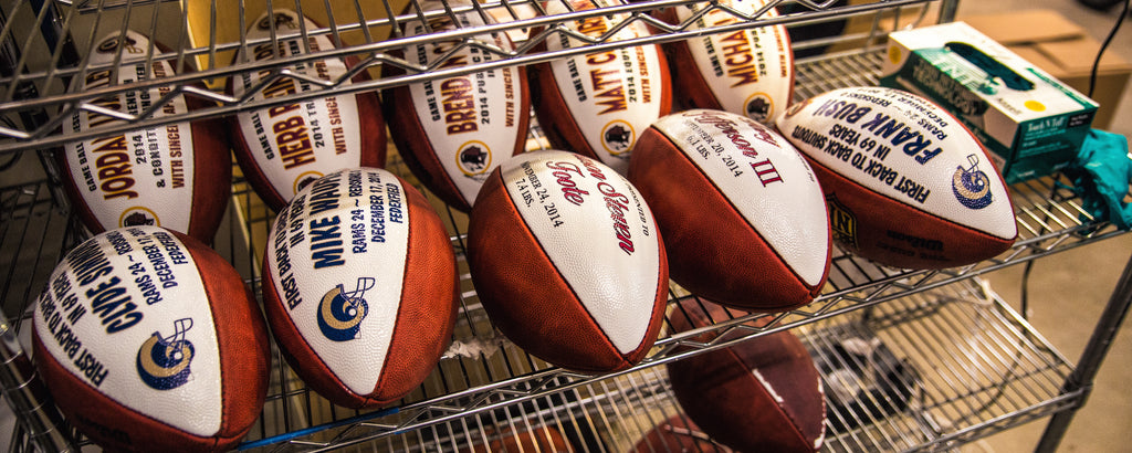 Commemorative footballs for players