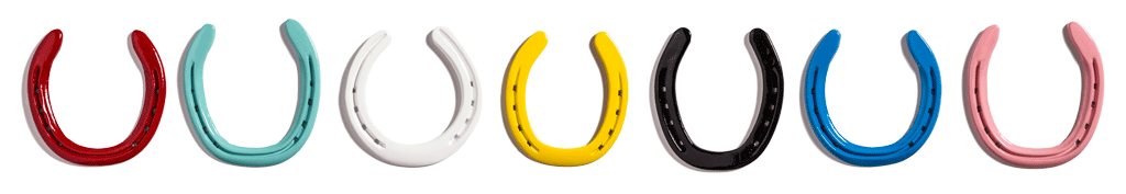 powdercoated horseshoes all colors