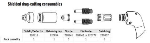 HYPERTHERM T45V HAND TORCH ASSEMBLY, 15.2M