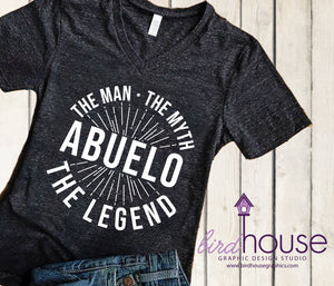 Abuelo Grandpa The Man The Myth The Legend Shirt, Funny Shirt, Personalized, Any Color, Customize, Gift