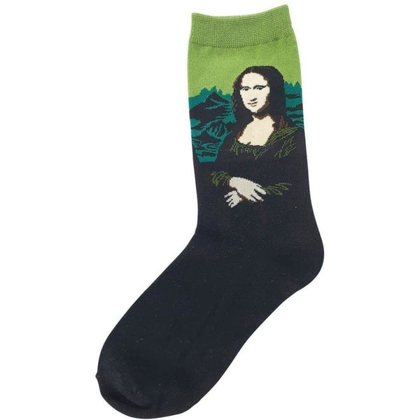 Art Socks Mona Lisa - Green - Mad Socks Australia