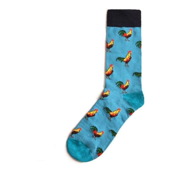 Animal Socks Rooster | Blue - Mad Socks Australia
