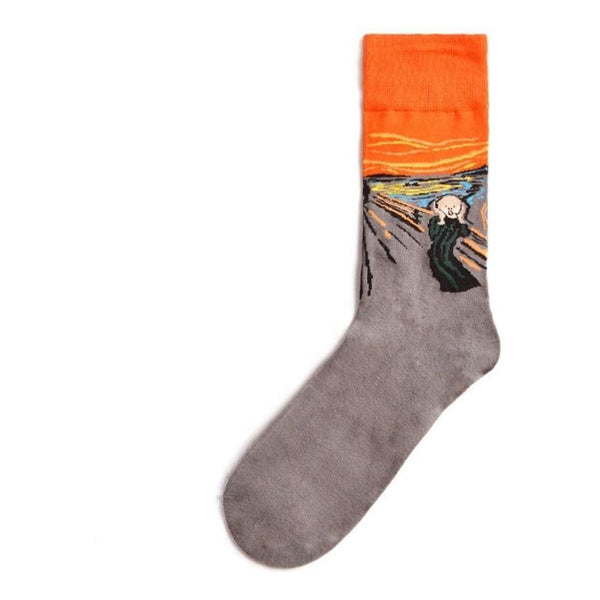 Art Socks The Scream - Mad Socks Australia