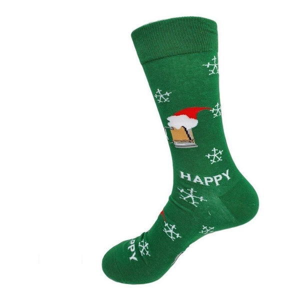 Christmas Socks Happy Beer - Mad Socks Australia
