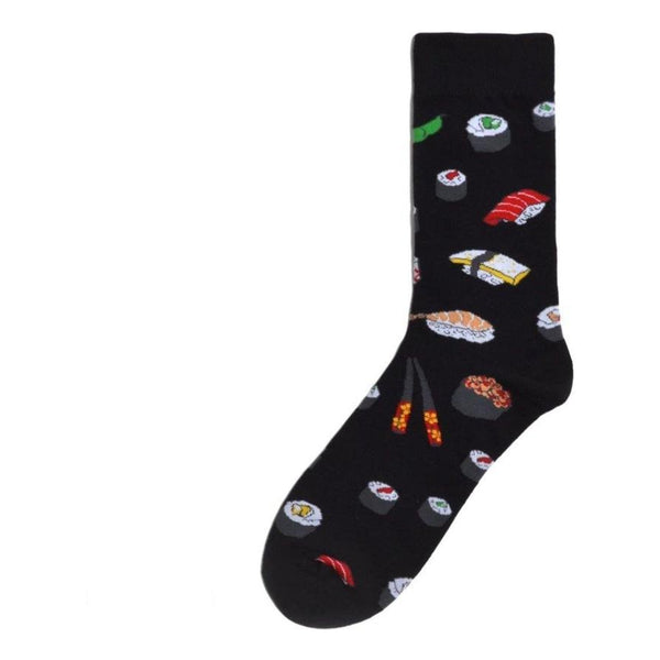 Food Socks Sushi & Sake | Black - Mad Socks Australia