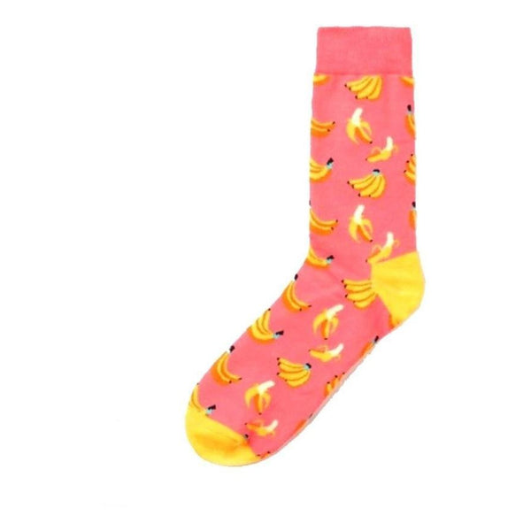 Fruit Socks Bananas | Pink - Mad Socks Australia