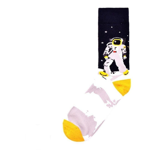 Space Socks Astronaut (Yellow) - Mad Socks Australia