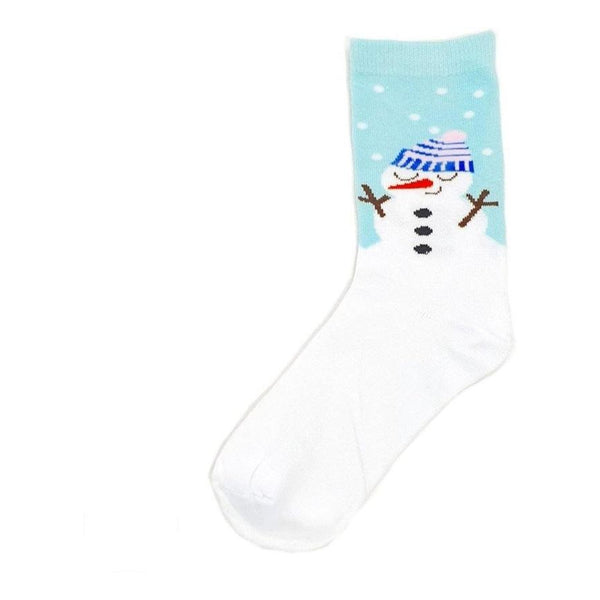 Christmas Socks Snowman | White - Mad Socks Australia