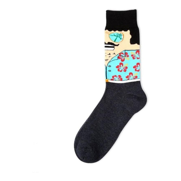 TV & Movies Socks World People | Floral shirt - Mad Socks Australia