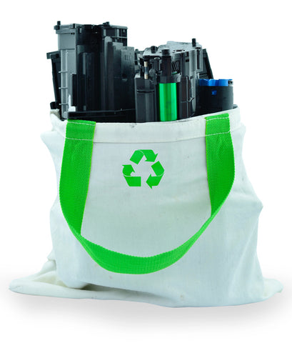 Toner cartridges being recycled