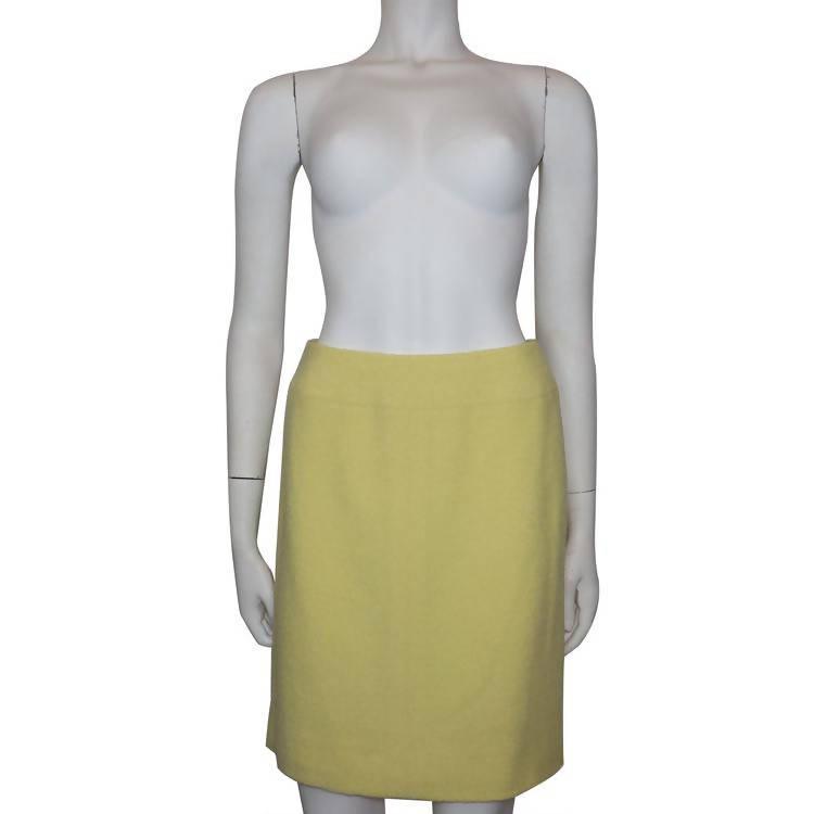 CHANEL Yellow Two-Piece Skirt and Suit Set | Size 36 – theREMODA