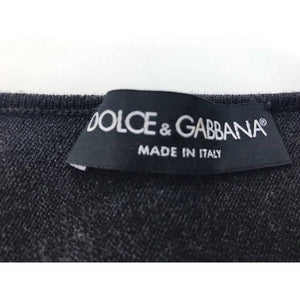 DOLCE & GABBANA Grey Long Sleeve V-Neck Sweater | Size US 2 - IT 38 –  theREMODA