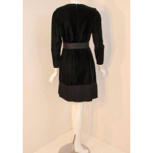 Saks Fifth Avenue Black Knit Lattice Dress | Size S