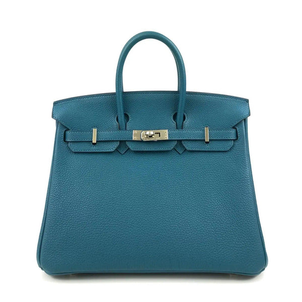 Hermes Birkin 30 Blue Aztec Chèvre Leather Bag