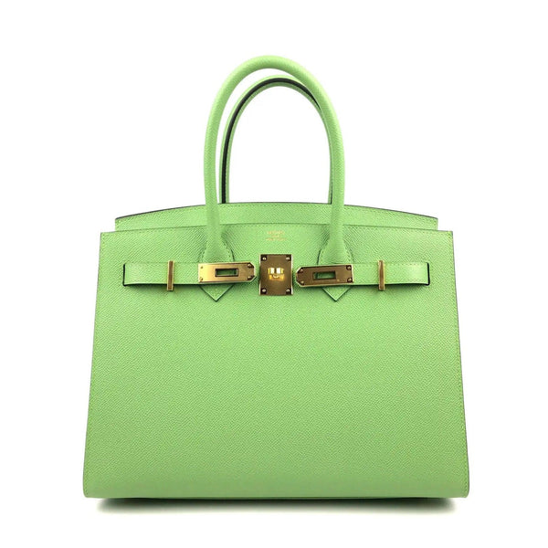 HERMÈS, BUBBLEGUM 5P BIRKIN 30CM OF CHEVRE LEATHER WITH GOLD HARDWARE, Handbags & Accessories, 2020