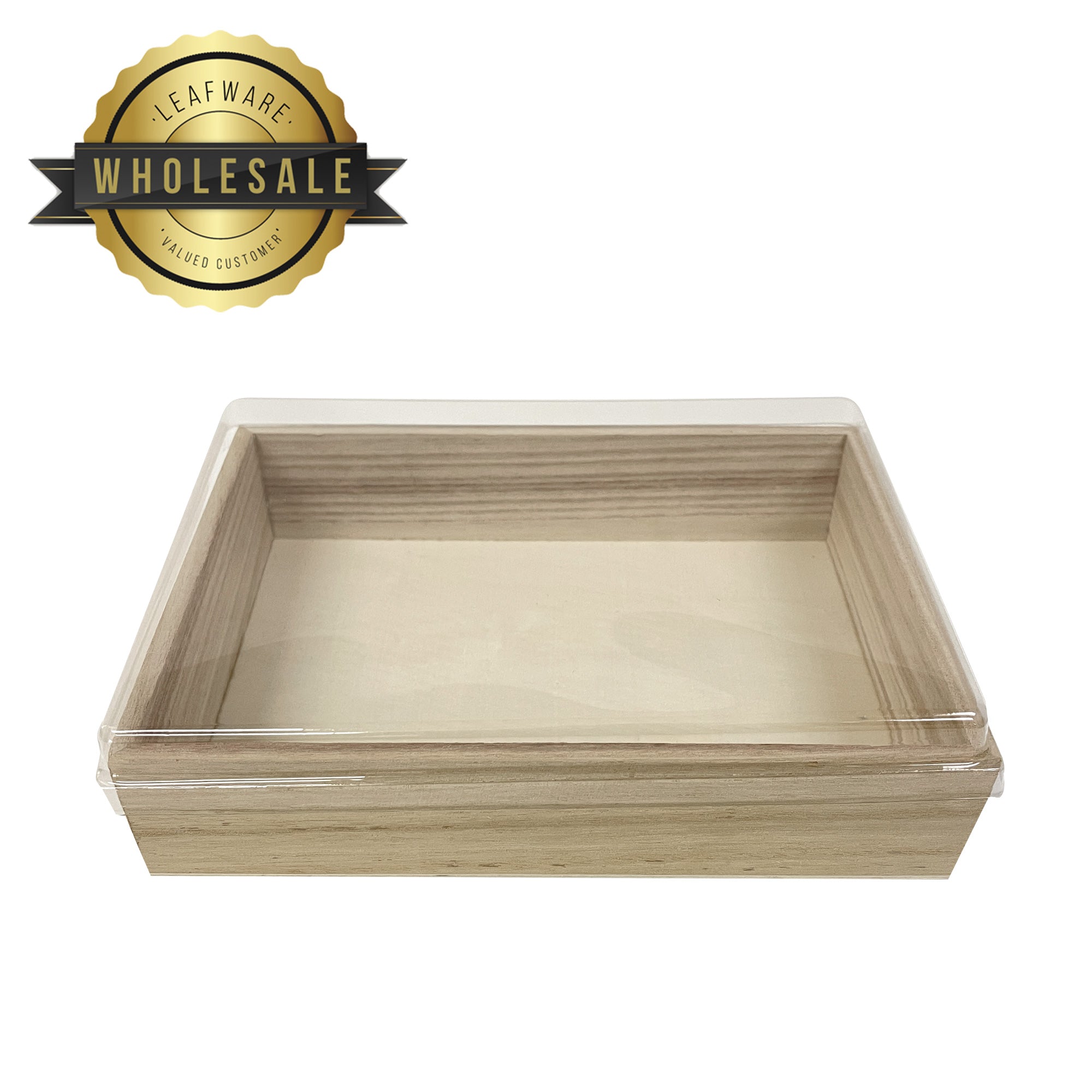 WHOLESALE -  Napa Collection 9" x 6" x 2" Wooden Rectangular Tray (24 count/case) SKU: NAPA9X6RT2H