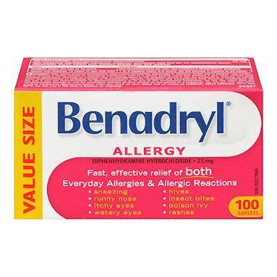 Benadryl pour les allergies aux teintures capillaires